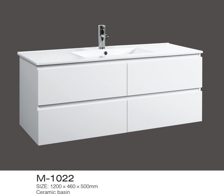 Contemporary Tall 47 Inch Bathroom Vanity  And Basin One Piece Ceramic Cabinet Available