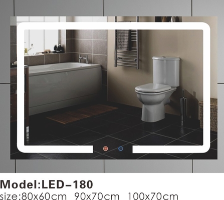 Anti Frog Electric LED Bathroom Mirror Heating Three Color Temperature Settings