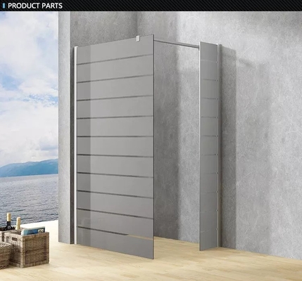 Frosted Custom Glass Shower Doors For Baths , Frosting Frameless Glass Shower Screen / Cabin